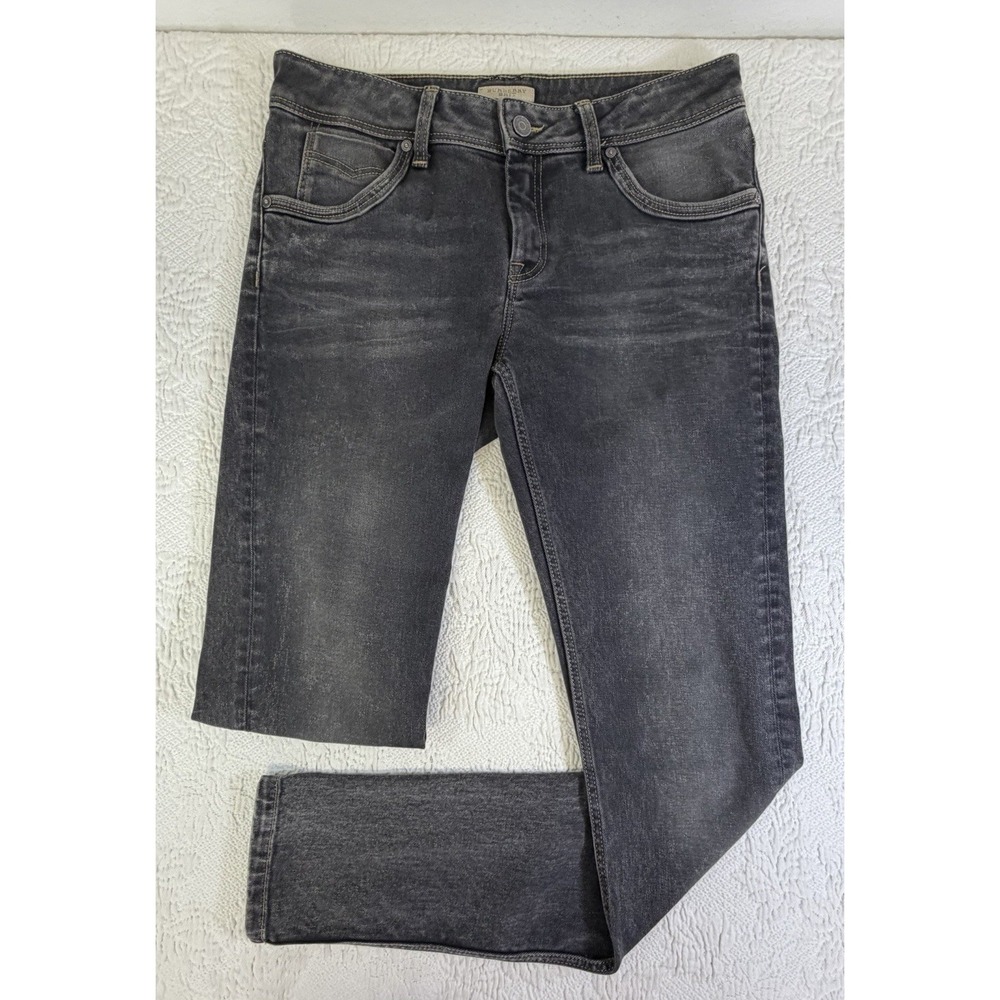 Burberry Brit Men's Faded Black Jeans Size 31 Slim Fit Button Fly Low Rise
